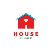 Love House Icon Logo Design Template vector