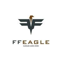 Initial Letter FF Eagle Icon Vector Logo Template Illustration Design