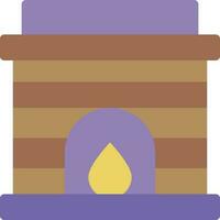 Fireplace icon for download vector