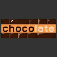 chocolate bar logo vector flat illustration