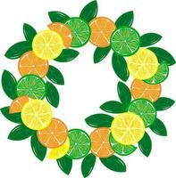 Seamless pattern vector background citrus slice orange, lime, lemon, grapefruit. eps10 vector