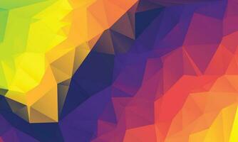 Rainbow Color Polygon Background Design, Abstract Geometric Origami Style With Gradient vector