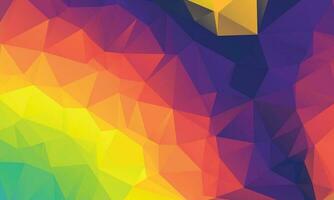 Rainbow Color Polygon Background Design, Abstract Geometric Origami Style With Gradient vector