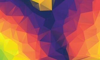 Rainbow Color Polygon Background Design, Abstract Geometric Origami Style With Gradient vector