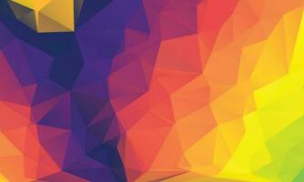 Rainbow Color Polygon Background Design, Abstract Geometric Origami Style With Gradient vector