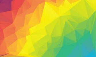 Rainbow Color Polygon Background Design, Abstract Geometric Origami Style With Gradient vector