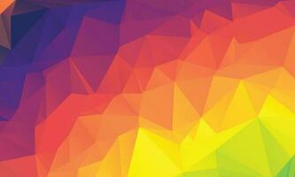 Rainbow Color Polygon Background Design, Abstract Geometric Origami Style With Gradient vector