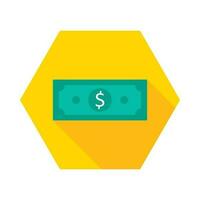 Dollar Money icon vector isometric.