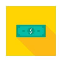 Dollar Money icon vector isometric.