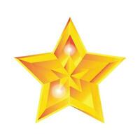3d golden sparkling star, 3d creative multicolor star, golden gradient star shape vector