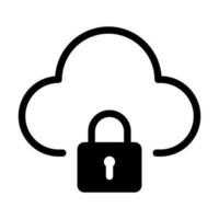 Cloud Security icon vector
