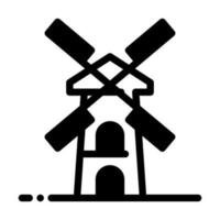 Windmill Landmark icon vector