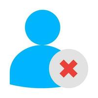 Delete user icon vector