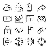 social media icon set vector