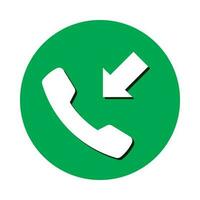 Incoming call button vector