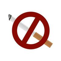 el firmar No de fumar. ilustración en blanco antecedentes vector