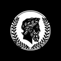 Greek, Black and White Vector illustration