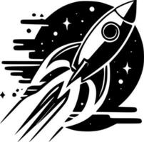 Space - Black and White Isolated Icon - Vector illustration