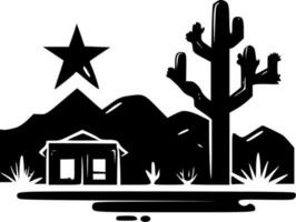 Texas - minimalista y plano logo - vector ilustración