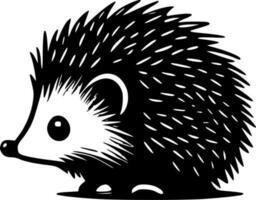 Hedgehog - Black and White Isolated Icon - Vector illustration