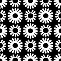 Flower Pattern, Minimalist and Simple Silhouette - Vector illustration