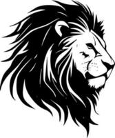 Lion, Black and White Vector illustration