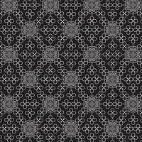 seamless ethnic pattern repeats ikat ogee art floral and geometric elements black and white modern tribal design texture, vintage, fabric, carpet clothing folk Stitch embroidery vector background