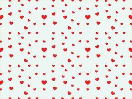 red heart seamless pattern vector on white background for Valentine's day and mother's day