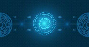 abstract modern technology background innovation concept to connection vector illustration, digital futuristic circle and shape and white glowing light