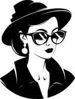 Fashion Girl - High Quality Vector Logo - Vector illustration ideal for T-shirt graphic