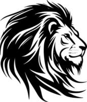 Lion, Black and White Vector illustration