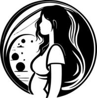 el embarazo - alto calidad vector logo - vector ilustración ideal para camiseta gráfico