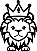 Lion Crown Cartoon - High Quality Vector Logo - Vector illustration ideal for T-shirt graphic
