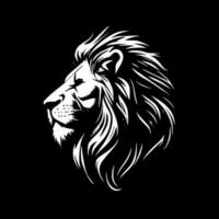 Lion - Black and White Isolated Icon - Vector illustration