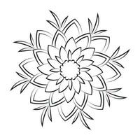 diseño de arte mandala en círculo. diseño de mandala simple arte de mandala floral hermosa obra de arte de mandala vector