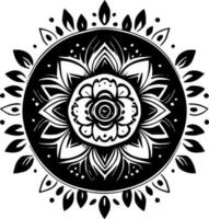 mandala - minimalista y plano logo - vector ilustración