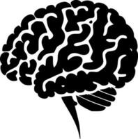 Brain, Black and White Vector illustration