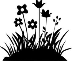 Spring, Black and White Vector illustration