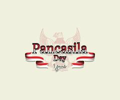 happy pancasila day simple vector