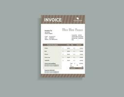 Modern invoice template vector