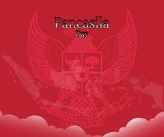 happy pancasila day simple vector