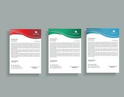 modern business letterhead in abstract design vector