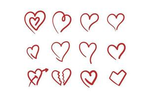 abstract heart collection vector