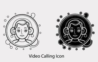 Video calling icon, outline style,Simple Set of Video Conference Related Vector Line Icons,Videocall line icon. Minimal vector illustration, simple outline icons