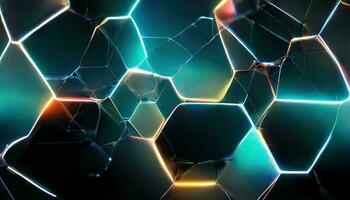 3d abstract tech background. Floating Numbers HUD Background. Matrix particles grid virtual reality. Smart build. Grid core. Hardware quantum form. Future technology. Decoding dna photo