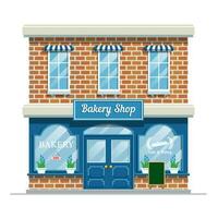bakery shop building vector