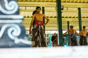 Yogyakarta, Indonesia on October 2022. Abdi dalem mataya, courtiers of the Yogyakarta Palace who are dancers. T photo