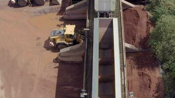 Cargo Train Stopped at an Asphalt Processing Plant video