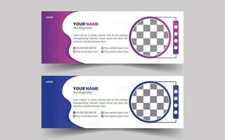 Email Signature.Creative Email signature Template Design, corporate Email Signature,Modern Email Signature Template Design, vector