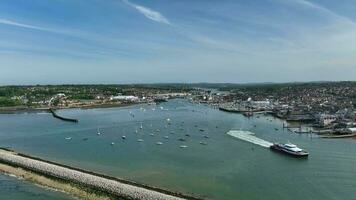 Cowes and East Cowes Town on the Isle of Wight Aerial View video